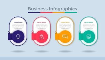 tidslinje infographics företag data visualisering bearbeta Diagram. abstrakt diagram Graf med steg, alternativ vektor