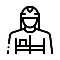 Feuerwehrmann Beruf Symbol Vektor Umriss Illustration