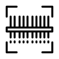 webshop scannen barcode symbol vektor umriss illustration