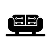 Sofa-Vektor-Symbol vektor