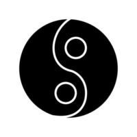 Yin-Yang-Vektorsymbol vektor