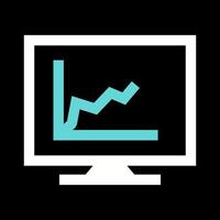 diagram på skärm vektor ikon