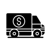 Geld-LKW-Vektor-Symbol vektor