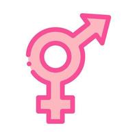 bisexuelles Zeichen Symbol Vektor Umriss Illustration
