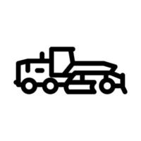 Straßenreparatur-Traktor-Symbol-Vektor-Umriss-Illustration vektor