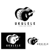 minimalistisches ukulele-musiklogodesign, ukulele-gitarrenvektor. Ukulele-Logo-Design vektor