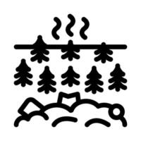 Müll im Wald Symbol Vektor Umriss Illustration