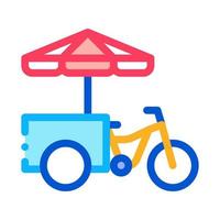 fast-food-fahrrad-symbol-vektor-umriss-illustration vektor