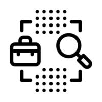 Business Case Research Symbol Vektor Umriss Illustration