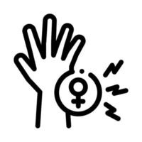 weibliche Hand Symbol Vektor Umriss Illustration