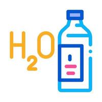 Wasser h2o Flasche Symbol Vektor Umriss Illustration