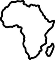 linje ikon för afrika vektor