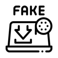 Deepfake menschliches Profil Symbol Vektor Umriss Illustration