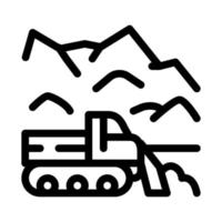 snö blåsare lastbil ikon vektor översikt illustration