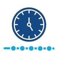 Timeline-Glyphe zweifarbiges Symbol vektor