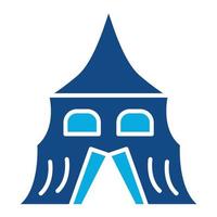 Camping-Glyphe zweifarbiges Symbol vektor