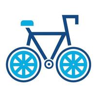 Fahrrad-Glyphe zweifarbiges Symbol vektor