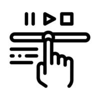 Video-Symbol-Vektor-Umriss-Illustration zurückspulen vektor