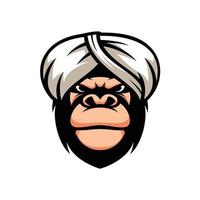 neues Gorilla-Sorban-Maskottchen-Design vektor