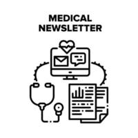 E-Mail-Vektorkonzept für medizinische Newsletter vektor