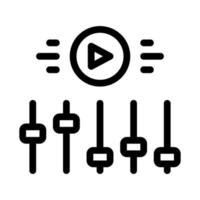 Movie Maker Einstellungen Symbol Vektor Umriss Illustration