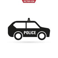 Polizei-Ikone im trendigen Flat-Design. Auto-SUV-Symbol. isolierte Vektorillustration vektor