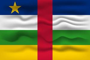 schwenkende Flagge des Landes Zentralafrikanische Republik. Vektor-Illustration. vektor