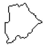 pixel Karta av botswana. vektor illustration.