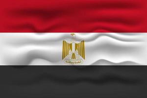 vinka flagga av de Land egypten. vektor illustration.