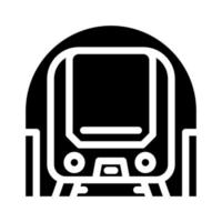 U-Bahn-Glyphen-Symbol-Vektor-Illustration vektor