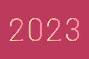 2023 frohes neues Hintergrunddesign. grußkarte, banner, plakat. Vektor-Illustration vektor