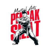 Pencak-Silat-Kunstwerk vektor