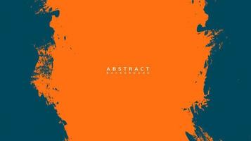 abstrakter orangefarbener Hintergrund mit Grunge-Pinselstrichen vektor
