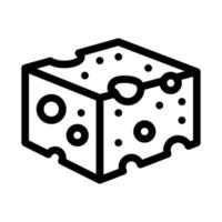 grov ost bar ikon vektor översikt illustration
