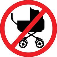 kein Kinderwagen erlaubt. Zeichen für Babybeschränkungen vektor