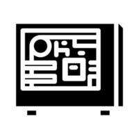 Computersystem-Glyphen-Symbol-Vektor-Illustration vektor