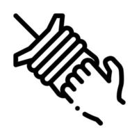 Fass mit Drachenseil Symbol Vektor Umriss Illustration