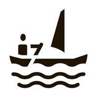 segling paddla kanot ikon vektor illustration