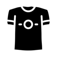 T-Shirts und Kurzarm-Glyphen-Symbol-Vektorillustration vektor