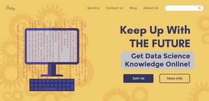 Mit der Zukunft Schritt halten, Data Science-Wissen erwerben vektor