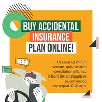 Unfallversicherung online kaufen, Promo-Banner vektor