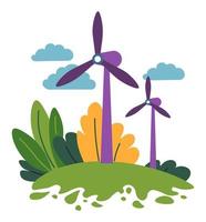 Erneuerbare und alternative Naturressource Wind vektor