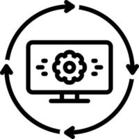 Liniensymbol für Entwicklung vektor