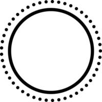 linje ikon för cirkel vektor