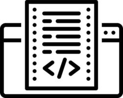 linje ikon för skript vektor