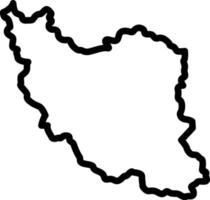 Liniensymbol für den Iran vektor