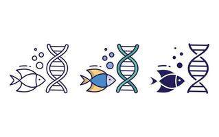 Symbol für Fischbiologie vektor
