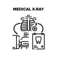 medizinische Röntgenklinik Werkzeugvektor schwarze Illustration vektor