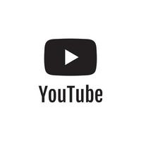 YouTube-Logo-Sammlung mit flachem Design vektor