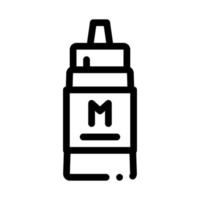 drückt eine Flasche Mayonnaise-Sauce Symbol Vektor Umriss Illustration